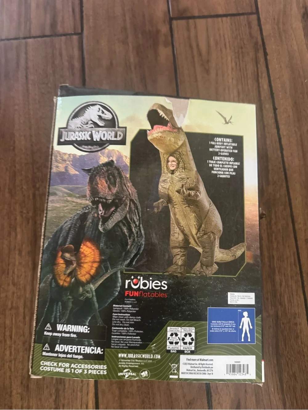 Jurassic World Inflatable T-Rex Halloween costume inflatable one size